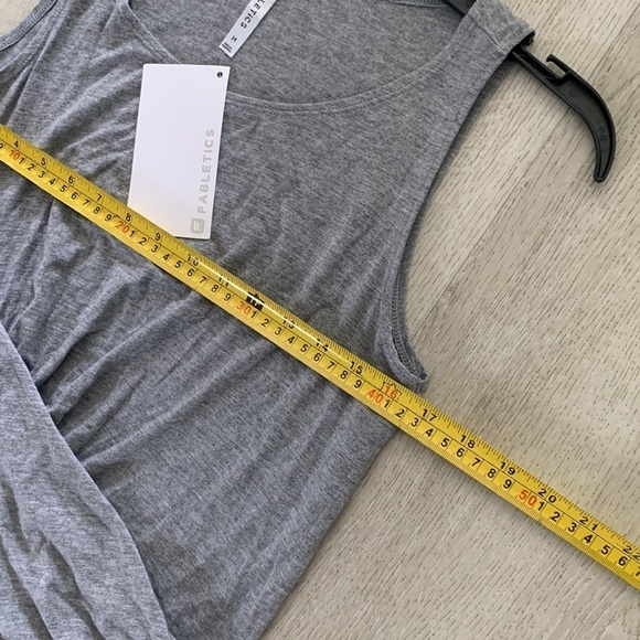 NWT Fabletics Retta Midi Dress gray casual sleeveless silky soft jersey drape - Picture 11 of 12